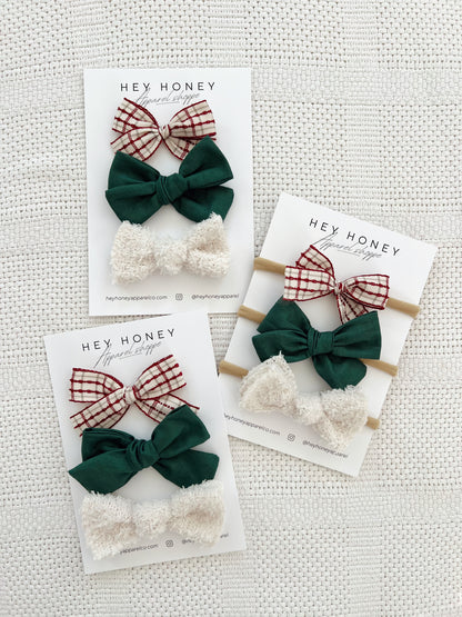 December Bow Set