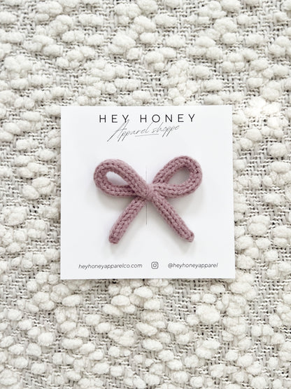 Darla Knit Bow in Lavender