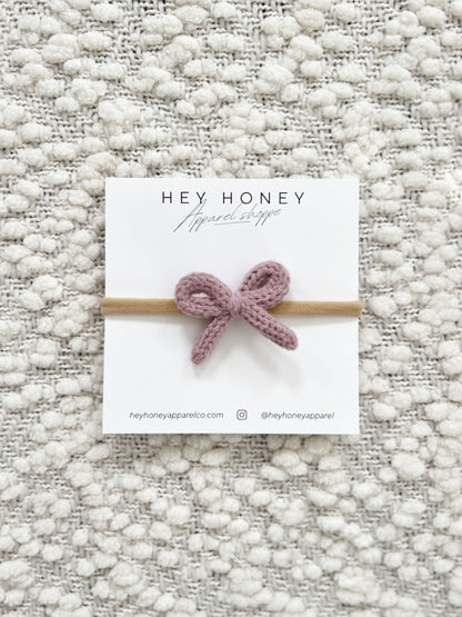 Darla Knit Bow in Lavender