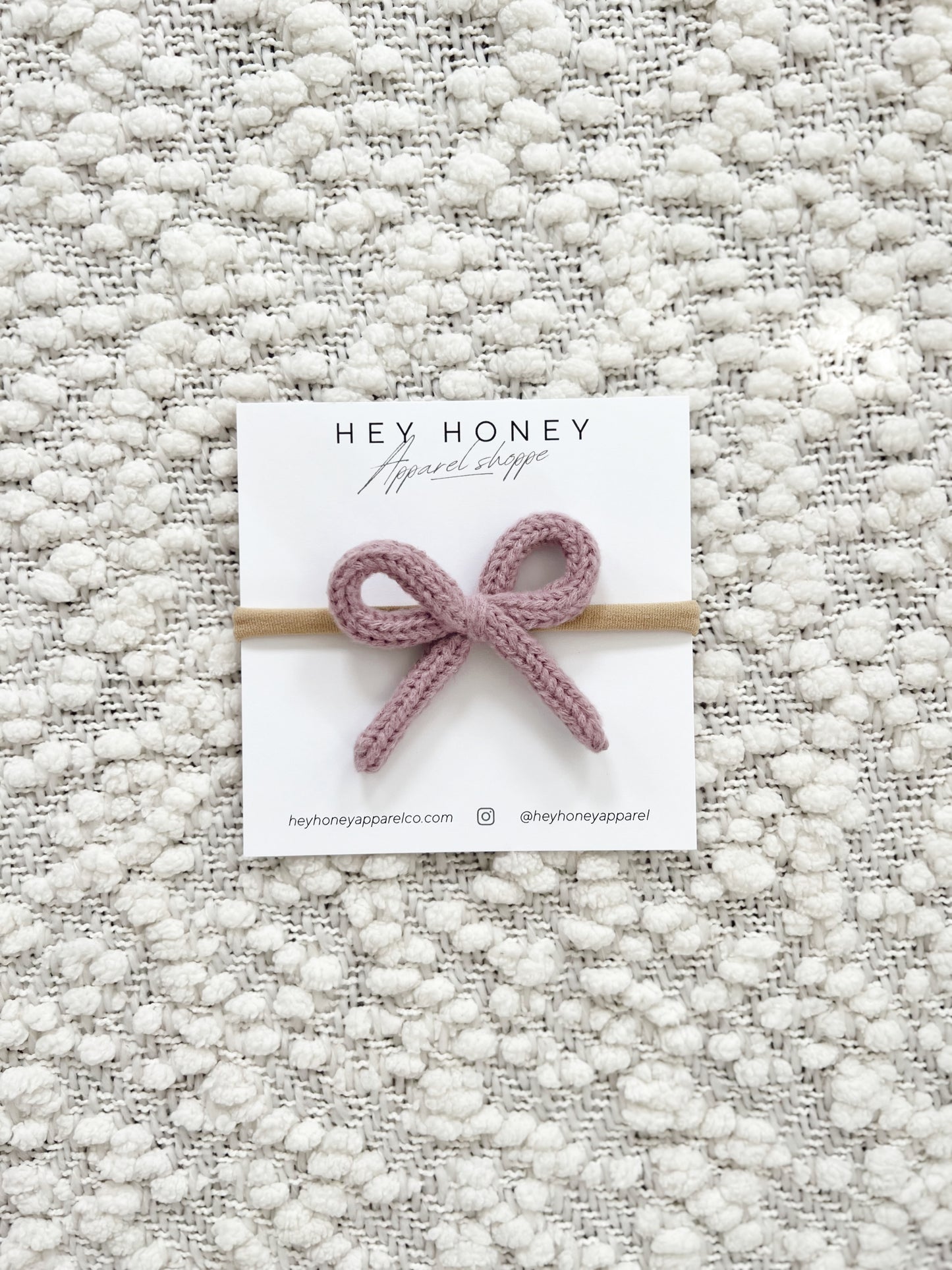 Darla Knit Bow in Lavender