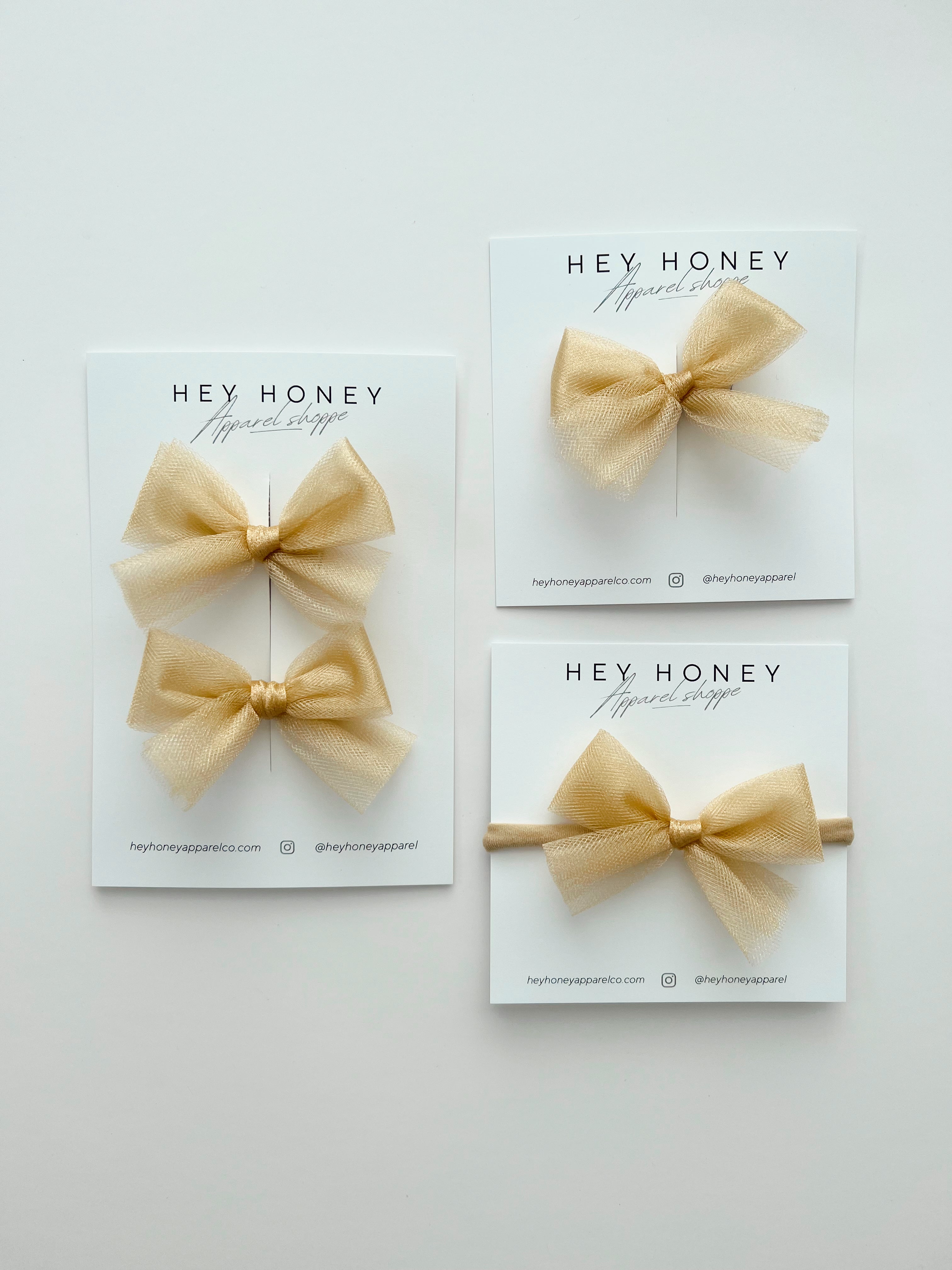 Gold Tulle Bow