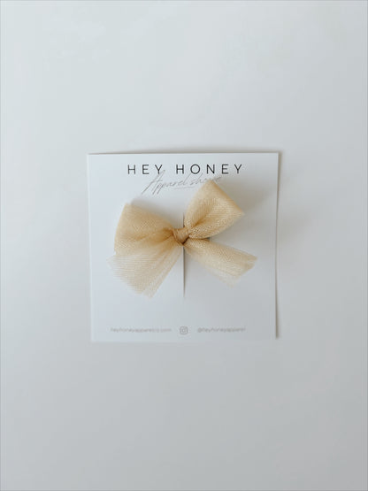 Gold Tulle Bow