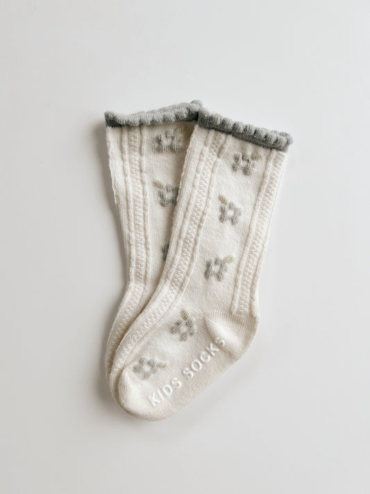 Flora Socks in Blue